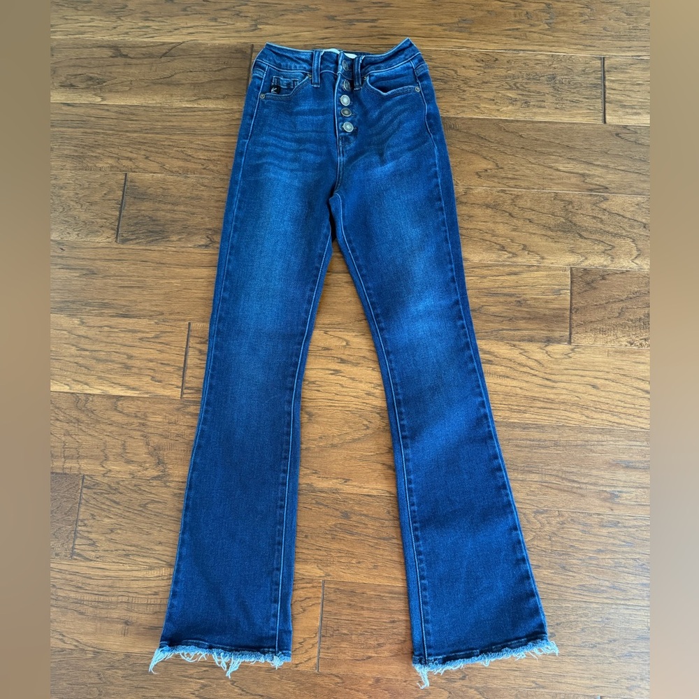 KanCan Dark Blue High-Rise Jeans with Button-Fly